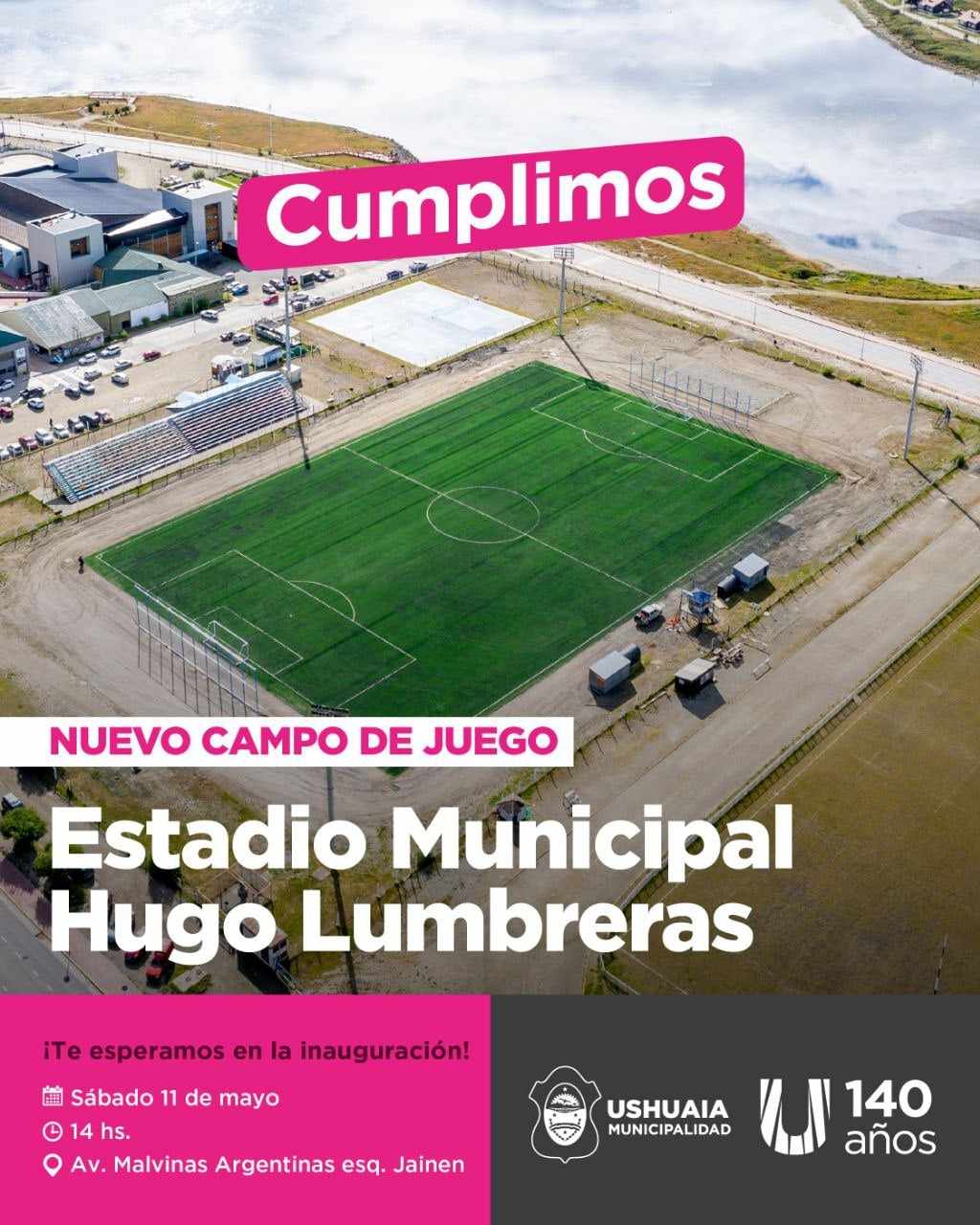 Photo of SE INAUGURA EL NUEVO CAMPO DE JUEGO DEL ESTADIO “HUGO LUMBRERAS