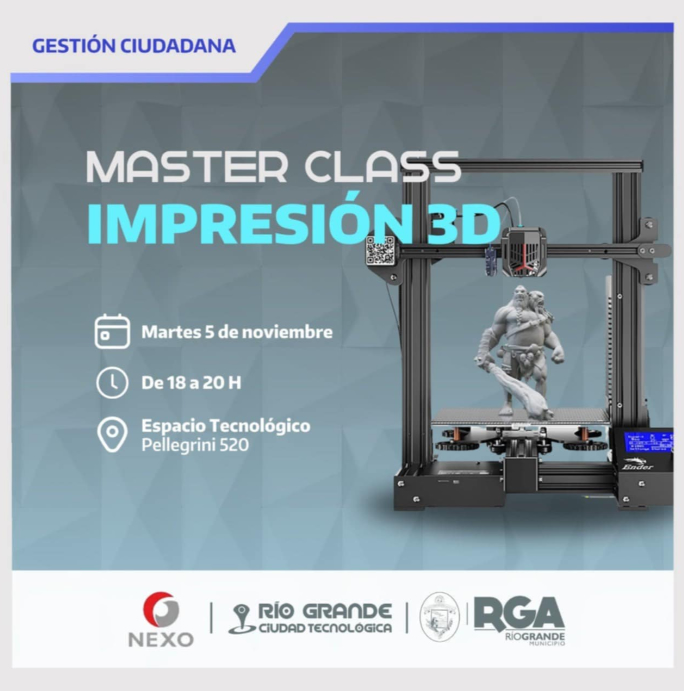 Photo of SE REALIZARÁ UNA MASTERCLASS GRATUITA DE IMPRESIÓN 3D EN EL ESPACIO TECNOLÓGICO