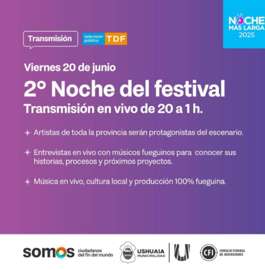 Photo of SEGUNDA JORNADA DE LA FIESTA NACIONAL DE LA NOCHE MÁS LARGA: EL RITMO TROPICAL SE VIVEN POR LA TV PÚBLICA FUEGUINA